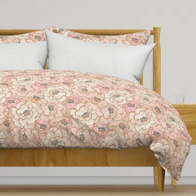 Spoonflower Rose Of Victoria (xlarge) Pink Duvet Cover