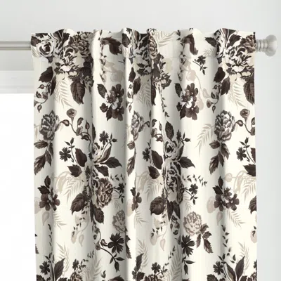 Spoonflower Roses Vintage English Curtain Panel