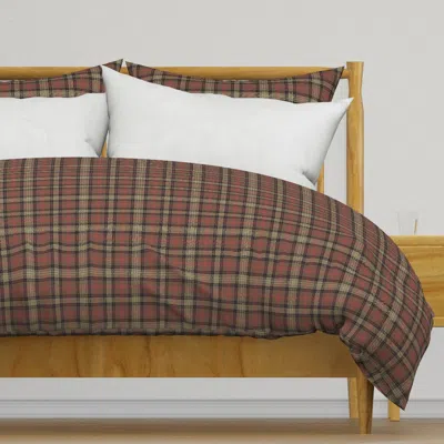 Spoonflower Ross Hunting Weathered Tartan Duvet Cover