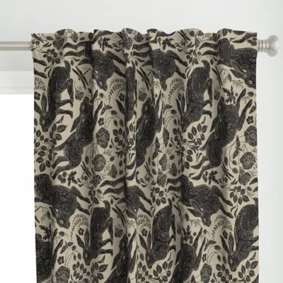 Spoonflower Rotated Format Rabbit On Curtain Panel