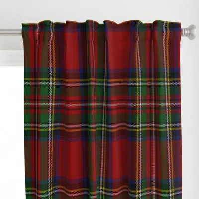 Spoonflower Royal Stewart Tartan Clan Curtain Panel