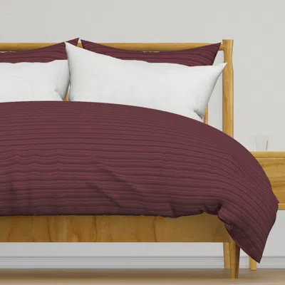Spoonflower Rustic Burgundy Hand Painted Duvet Cover
