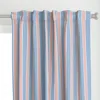 Spoonflower (s) Blue Red Stripe - Curtain Panel