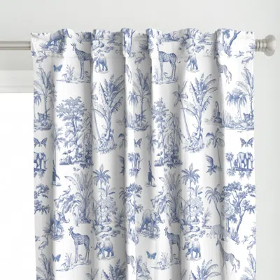 Spoonflower Safari Blue Curtain Panel
