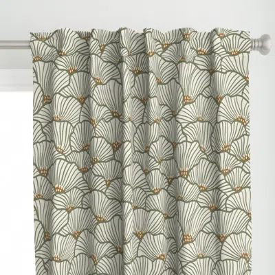 Spoonflower San Diego (sage And Gold) Curtain Panel