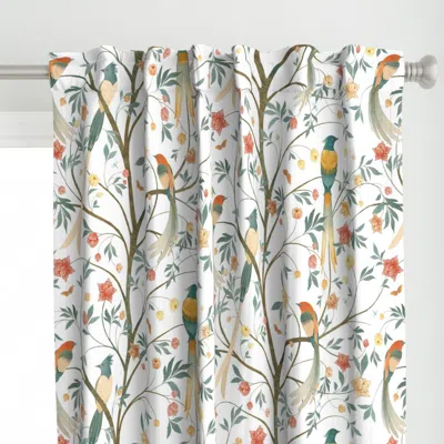 Spoonflower Sanctuary In Crisp White Curtain Panel