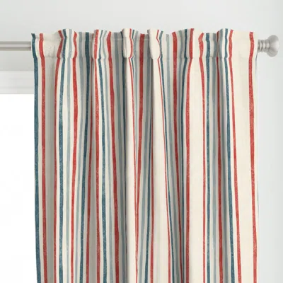 Spoonflower Sandy Stripe - Extra Curtain Panel