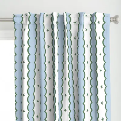 Spoonflower Scallop Bubble Stripes Curtain Panel