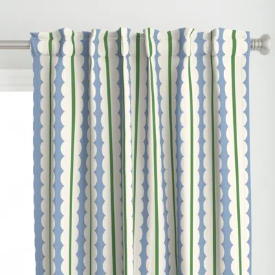 Spoonflower Scalloped Stripe Curtain Panel