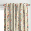 Spoonflower Scandi Bloom Stripes Curtain Panel