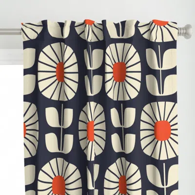 Spoonflower Scandinavian Daisy Burst Curtain Panel