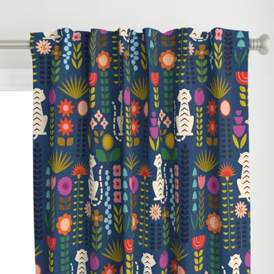 Spoonflower Scandinavian White Tiger Curtain Panel