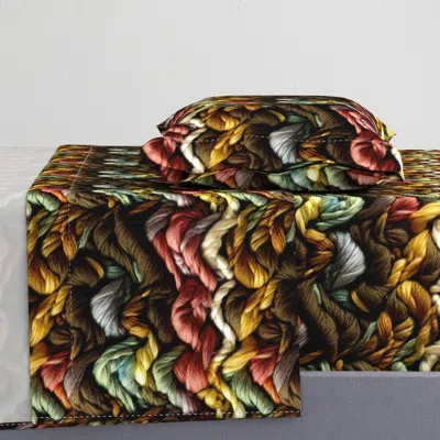 Spoonflower Scrap Yarn Twin Xl Sheet Set