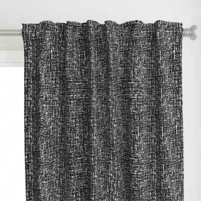Spoonflower Scratchy Modern Black And Curtain Panel