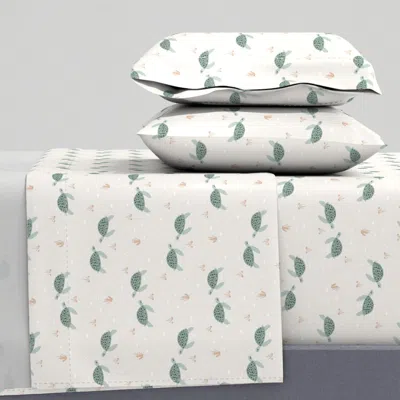Spoonflower Sea Turtle Full Sheet Set