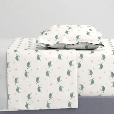 Spoonflower Sea Turtle Twin Sheet Set