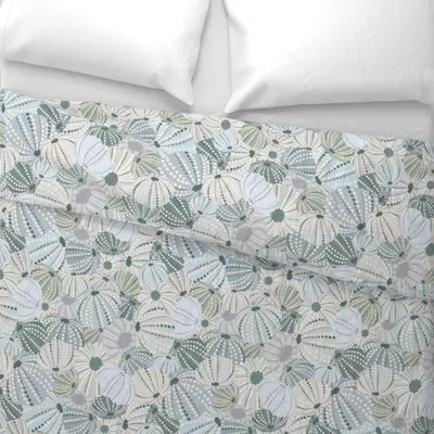 Spoonflower Sea Urchin Shells Neutral Wide Cotton Sateen 3.5 oz 26" X 20" Standard Knife Edge