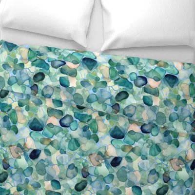 Spoonflower Seaglass Serenity Wide Cotton Sateen 3.5 oz 26" X 20" Standard Knife Edge