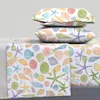 Spoonflower Seashells (blue) Medium Cal King Sheet Set