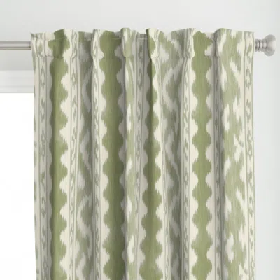 Spoonflower Seaside Ikat Favorite Curtain Panel In Multi