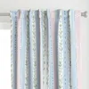 Spoonflower Seaside Stripe Soft Blue Curtain Panel