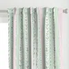 Spoonflower Seaside Stripe Soft Green Curtain Panel
