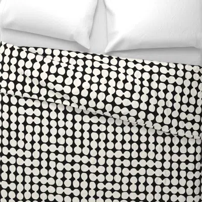 Spoonflower Sea-worn Pebbles Cream White And Black Wide Cotton Sateen 3.5 oz 26" X 20" Standard Knife Edge
