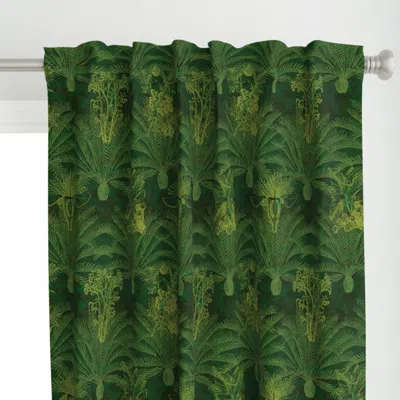 Spoonflower Sense And Sensuality Curtain Panel In Green