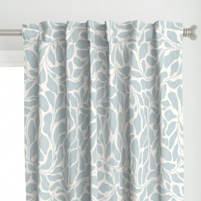 Spoonflower Serene Calm Warm Blue Curtain Panel