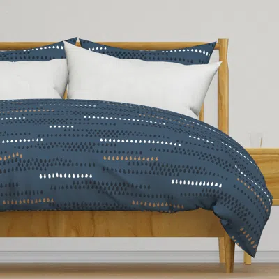 Spoonflower Shadow Rain - A Geometric Duvet Cover