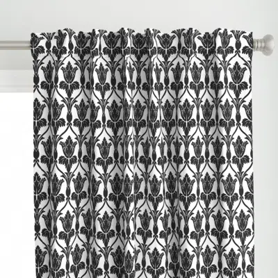 Spoonflower Sherlock Wallpaper Plain Curtain Panel In Black