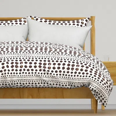 Spoonflower Shibori Abstract Dk. Brown On Duvet Cover