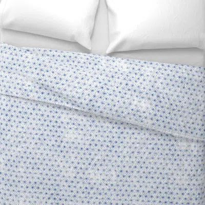Spoonflower Shibori Hoshi - Star (navy-white) 24" Wide Cotton Sateen 3.5 oz 26" X 20" Standard Knife Edge