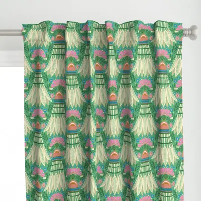 Spoonflower Shuttlecock Spring - Curtain Panel