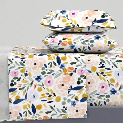 Spoonflower Sierra Floral King Sheet Set