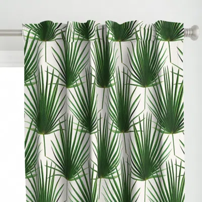 Spoonflower Simple Palm Leaf Geometry Curtain Panel