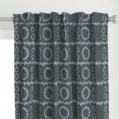 Spoonflower Simple Suzani Scallop Curtain Panel