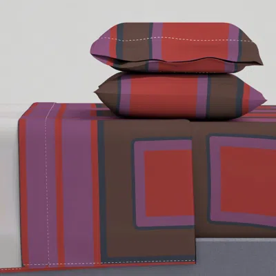 Spoonflower Simply Square Gdl Queen Sheet Set