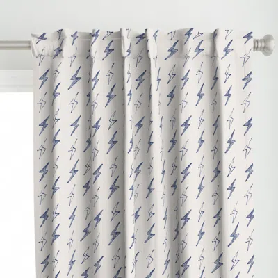 Spoonflower Sketchy Playful Lightning Curtain Panel