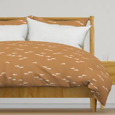 Spoonflower Sketchy Sharks - For The Boys Duvet Cover