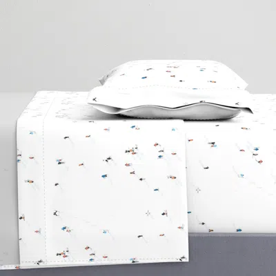 Spoonflower Ski Slopes Twin Sheet Set