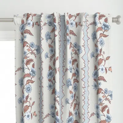 Spoonflower Sloane 1 Indigo And Curtain Panel