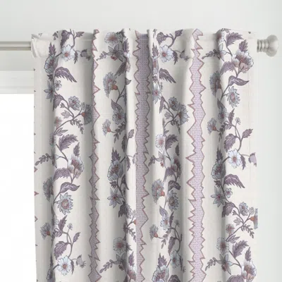 Spoonflower Sloane1 Lilac Rust And Curtain Panel