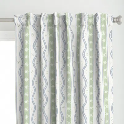 Spoonflower Small Quiet Blue And Curtain Panel