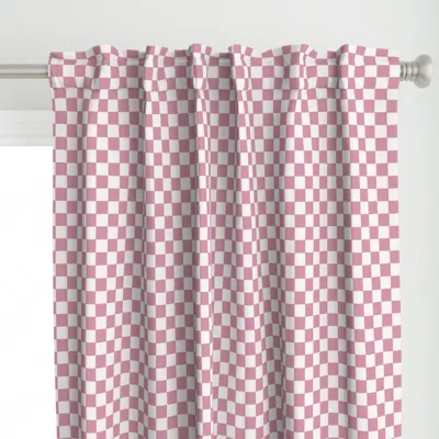 Spoonflower Small // Retro Checker Curtain Panel