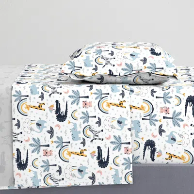 Spoonflower Small - Safari Baby Nursery Twin Sheet Set