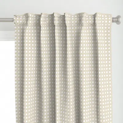 Spoonflower Small Sally Warm Taupe Curtain Panel