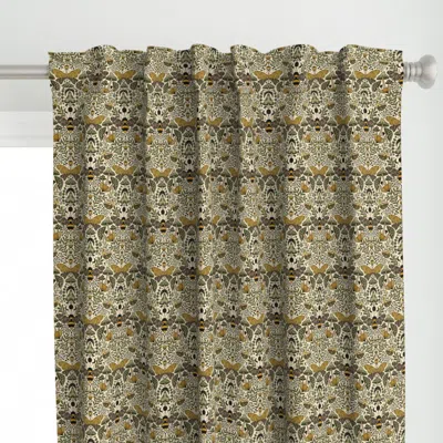 Spoonflower Small Scale Natural Curtain Panel