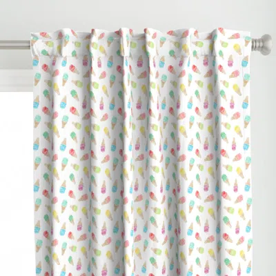 Spoonflower (small Scale) Watercolor Curtain Panel