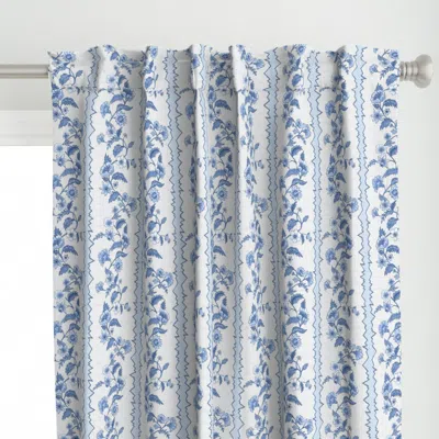 Spoonflower Small Sloane1 Cobalt Curtain Panel